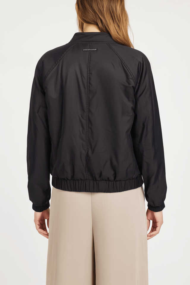 The Abby | Recycled &amp; Reversible Bomber | Black / Ecru - Cotes of London