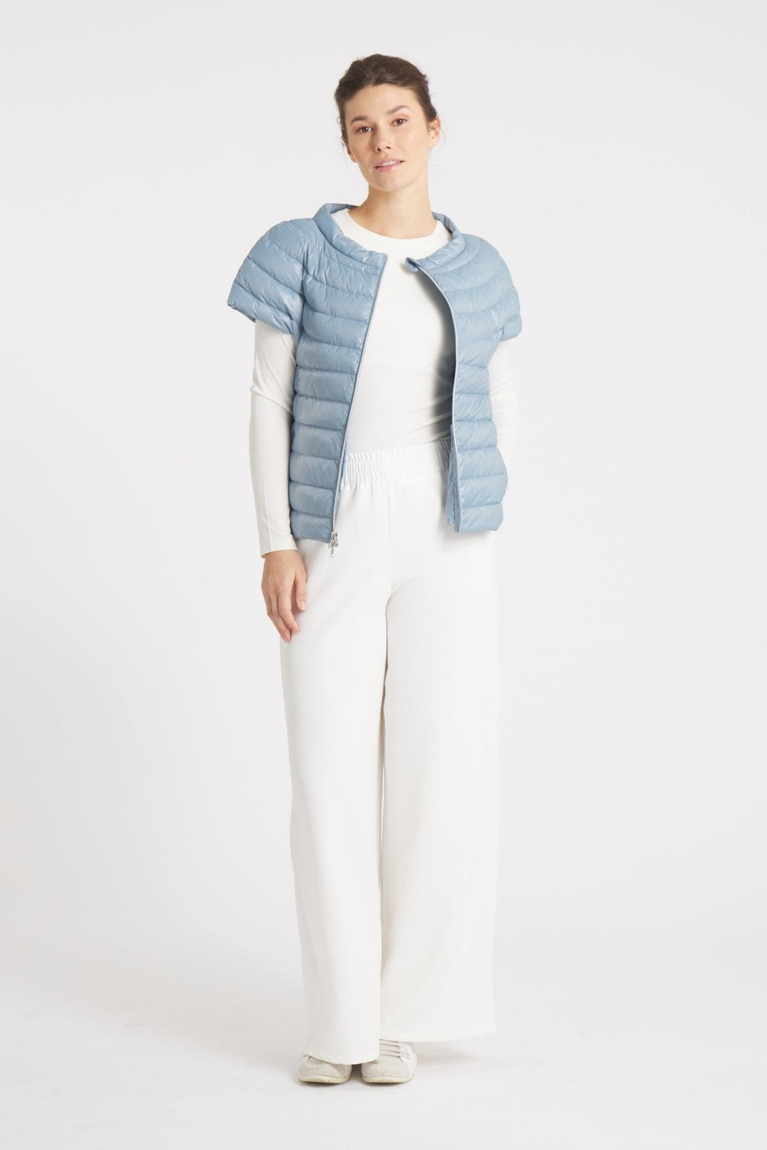 The St Ives | Down Vest | Steel Blue - Cotes of London